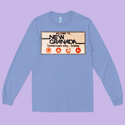 Welcome To New Granada! Long Sleeve Tee Designed By Pixelflow