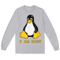Moon Dust Linux Mascot Tux the Penguin I Am Root TShirt Men Women Kids Long Sleeve Tee - PixelFlow