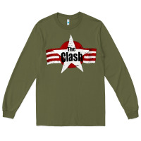 Army Green Old Rock 1976 Clash Long Sleeve Tee - PixelFlow