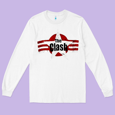 Old Rock 1976 Clash Long Sleeve Tee Designed By Pixelflow