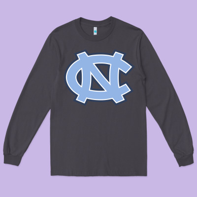 Unc Tar Heels Long Sleeve Tee Designed By Pixelflow