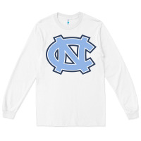 White unc tar heels Long Sleeve Tee - PixelFlow