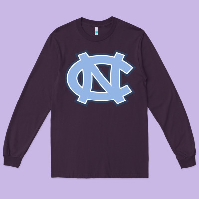 Unc Tar Heels Long Sleeve Tee Designed By Pixelflow