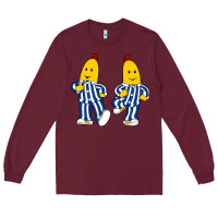 Burgundy bananas double Long Sleeve Tee - PixelFlow