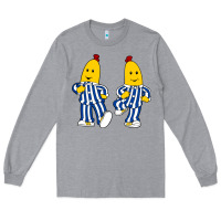 Heather Grey bananas double Long Sleeve Tee - PixelFlow