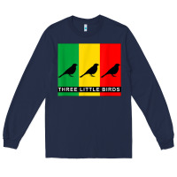 Navy THREE LITTLE BIRDS Long Sleeve Tee - PixelFlow
