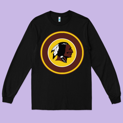 The Indian Red Skins Clasic Long Sleeve Tee Designed By Pixelflow