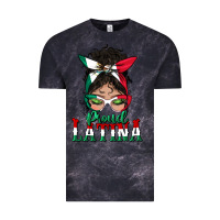 Cloud Black proud latina messy bun mama Vintage Tee - BundleAndBundleShop