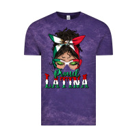 Cloud Purple proud latina messy bun mama Vintage Tee - BundleAndBundleShop