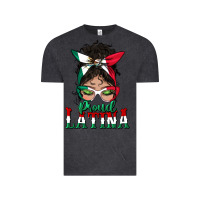 Vintage Black proud latina messy bun mama Vintage Tee - BundleAndBundleShop