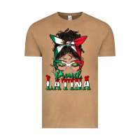 Vintage Camel proud latina messy bun mama Vintage Tee - BundleAndBundleShop