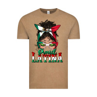 Vintage Coffee proud latina messy bun mama Vintage Tee - BundleAndBundleShop
