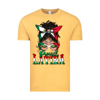Vintage Mustard proud latina messy bun mama Vintage Tee - BundleAndBundleShop