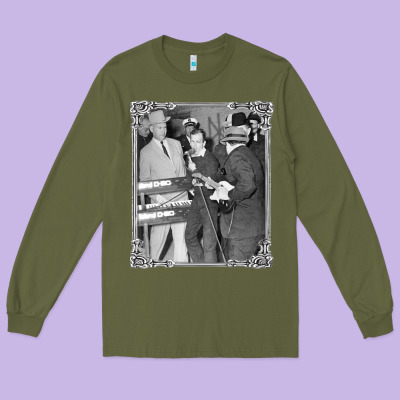 Lee Harvey Oswald And The Jack Ru Long Sleeve Tee Designed By Pixelflow