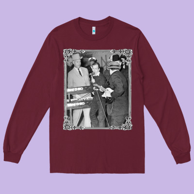 Lee Harvey Oswald And The Jack Ru Long Sleeve Tee Designed By Pixelflow