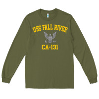 Army Green uss fall river ca 131 Long Sleeve Tee - PixelFlow