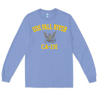 Colony Blue uss fall river ca 131 Long Sleeve Tee - PixelFlow