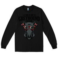Black greyhound t  shirt greyhound t  shirt (3) Long Sleeve Tee - PixelFlow