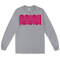 Heather Grey sf muni bart    muni Long Sleeve Tee - PixelFlow