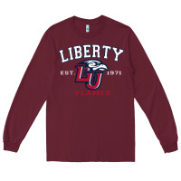 Burgundy liberty university flames football lynchburg virginia sparky the eagle Long Sleeve Tee - PixelFlow