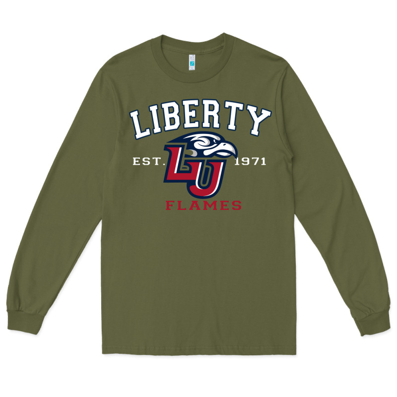 Liberty University Flames Football Lynchburg Virginia Sparky The Eagle Long Sleeve Tee by PixelFlow | Teevron