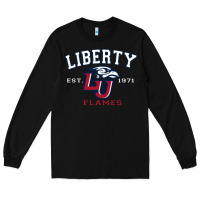 Black liberty university flames football lynchburg virginia sparky the eagle Long Sleeve Tee - PixelFlow