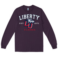 Plum liberty university flames football lynchburg virginia sparky the eagle Long Sleeve Tee - PixelFlow