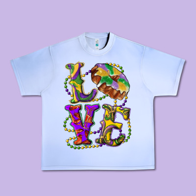 Mardi Gras Love With King Cake Urban Heavy Tee Designed By Ranaportraitstore