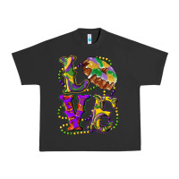 Pigment Black mardi gras love with king cake Urban Heavy Tee - RanaPortraitStore