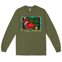 Army Green merry Christmas teacher Long Sleeve Tee - CowhideDigitalArt