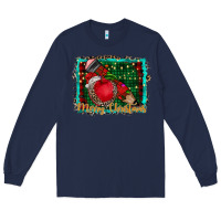 Navy merry Christmas teacher Long Sleeve Tee - CowhideDigitalArt