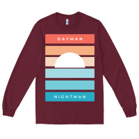 Burgundy DAYMAN NIGHTMAN - It's Always Sunny Long Sleeve Tee - PixelFlow