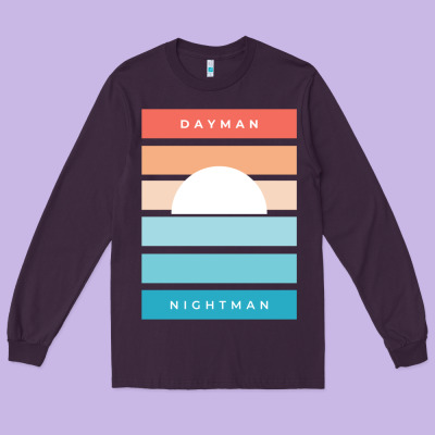 Dayman Nightman - It's Always Sunny Long Sleeve Tee Designed By Pixelflow