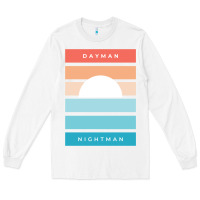 White DAYMAN NIGHTMAN - It's Always Sunny Long Sleeve Tee - PixelFlow