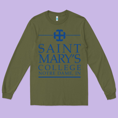 Saint Mary's College Belles Long Sleeve Tee Designed By Pixelflow