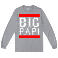 Heather Grey big papi Long Sleeve Tee - PixelFlow