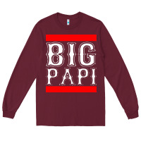 Burgundy big papi Long Sleeve Tee - PixelFlow