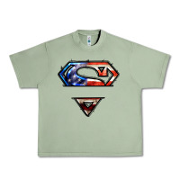 Oil Green super american flag logo Urban Heavy Tee - LillyAllenDesigns