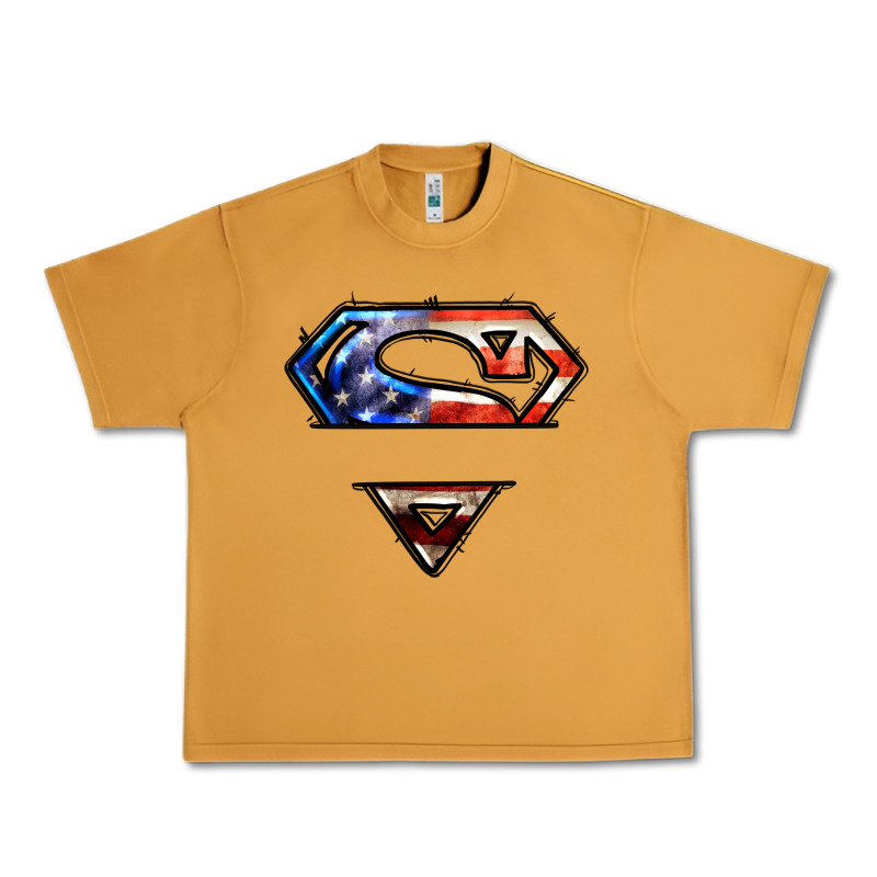 Super American Flag Logo Urban Heavy Tee by LillyAllenDesigns | Teevron