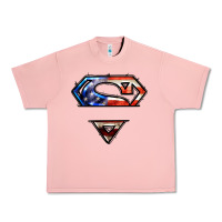 Salmon super american flag logo Urban Heavy Tee - LillyAllenDesigns