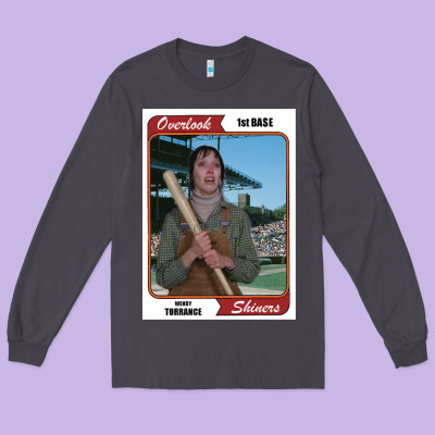 Wendy Torrance Vinatge Baseball Card Long Sleeve Tee Designed By Pixelflow