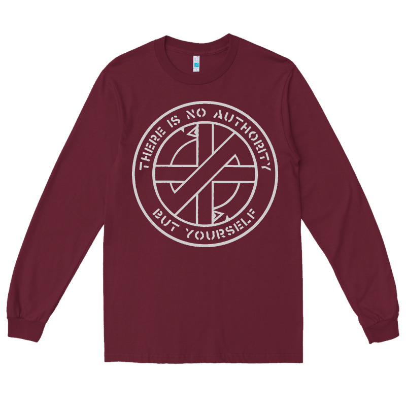 Crass   There Is No  Authority But Yourself Classic Long Sleeve Tee by PixelFlow | Teevron