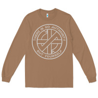 Toasted Coconut Crass   There Is No  Authority But Yourself Classic Long Sleeve Tee - PixelFlow