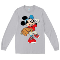 Moon Dust micky-playing-baseball-cartoon-illustration-- Long Sleeve Tee - PixelFlow