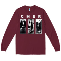 Burgundy Cher, Cher Heart of Stone, Cher Cher Cher Cher Cher, Cher Cher Cher Ch Long Sleeve Tee - PixelFlow