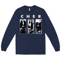 Navy Cher, Cher Heart of Stone, Cher Cher Cher Cher Cher, Cher Cher Cher Ch Long Sleeve Tee - PixelFlow