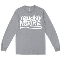 Heather Grey naughty by nature Long Sleeve Tee - PixelFlow