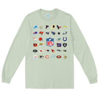 Matcha american football team collage    wall art Long Sleeve Tee - PixelFlow