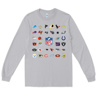 Moon Dust american football team collage    wall art Long Sleeve Tee - PixelFlow