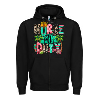 Black nurse off duty summer break Zipper Hoodie - RanaPortraitStore